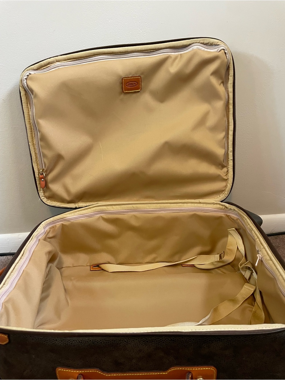 Bric's Dark Brown and Orange Carry-On Suitcase - Picture 5 of 16